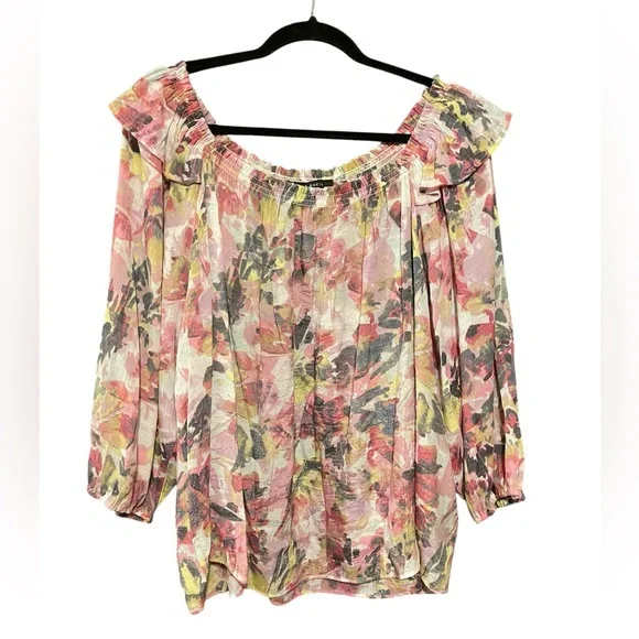 Zac & Rachel Floral Off-the-Shoulder Blouse - Picture 2 of 3